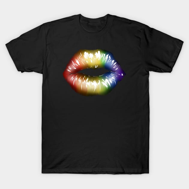 Rainbow Lips T-Shirt by Danispolez_illustrations